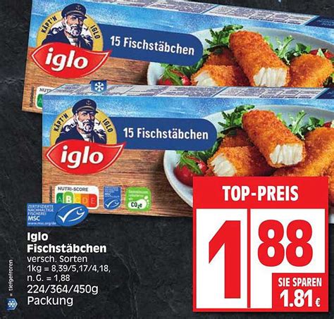 Iglo Fischstäbchen Angebot Bei Edeka 1prospektede