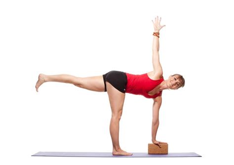 Parivrtta Ardha Chandrasana Revolved Half Moon Pose Cool Yoga Poses