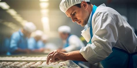 Retrato De Un Trabajador En Una Planta Procesadora De Alimentos