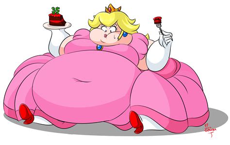 Fat Princess Peach eating cake - Mario Princesses Fan Art (45449233 ...