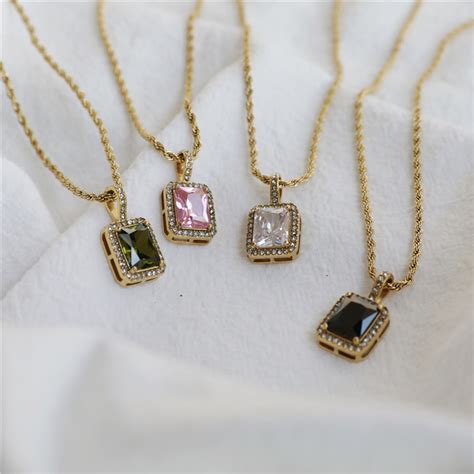 Joolim Pvd Tarnish Free Hypoallergenic Zircon Stone Luxury Cz Square