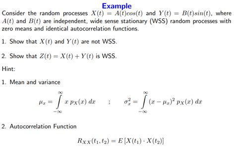 Example Consider The Random Processes X T Chegg