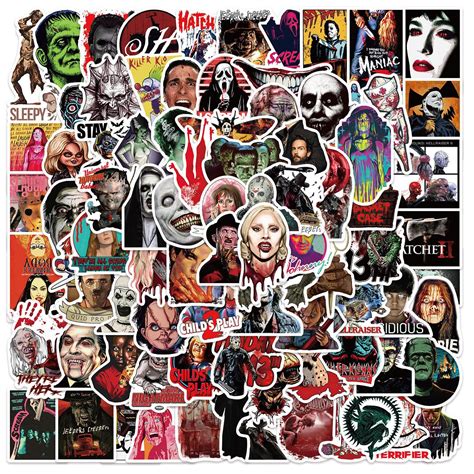 Buy 100Pcs Horror Stickers Thriller Horror Movie Killer Role Character