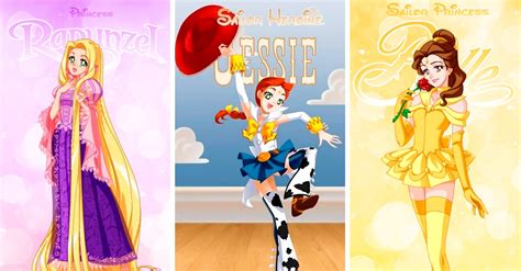 Artista Transforma Princesas De Disney Al Estilo Sailor Moon