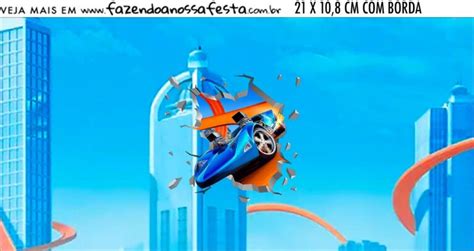 Adesivo Para Cofrinho Hot Wheels Fazendo A Nossa Festa