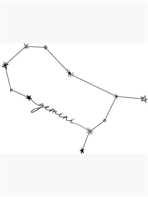 Gemini Constellation Zodiac Drawing Sticker Poster By Aterkaderk In 2021 Gemini Zodiac Tattoos