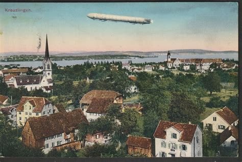 TG 16 I 13 AK MÜNSTERLINGEN Panorama mit Zeppelin Kaufen auf Ricardo