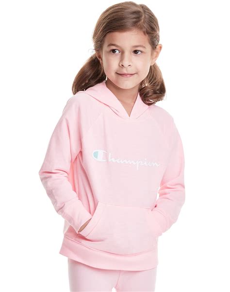 Little Girls French Terry Hoodie Classic Script