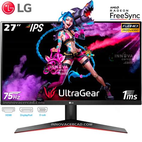 Monitor 27 Gaming Lg 27mp60g B Ips Led 1ms 75hz Amd Freesync Lg