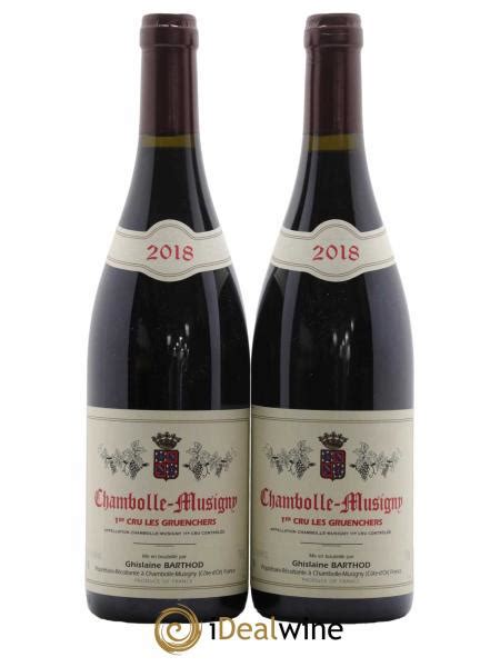 Acheter Chambolle Musigny Er Cru Les Gruenchers Ghislaine Barthod