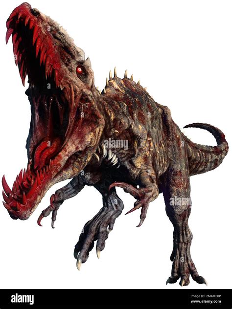 Horror zombie dinosaur 3D illustration Stock Photo - Alamy