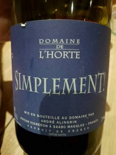 Domaine De L Horte Simplement Vivino France