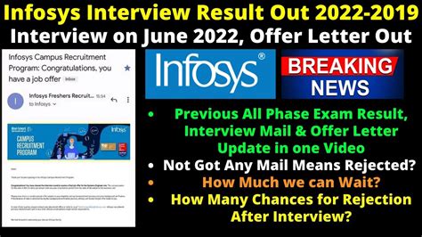 Infosys System Engineer Interview Result Declared Infosys Offer Letter Out 2022 2019 June