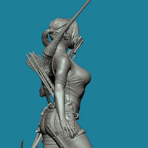 Fichier D Lara Croft Impression D Fichier Stl Tomb Raider Mod Le