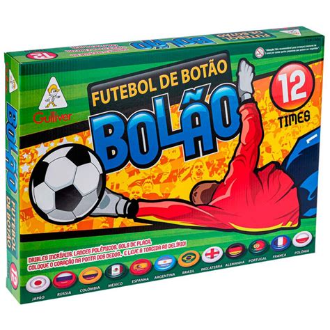 Jogo de Futebol de Botão Bolão 12 Times Gulliver