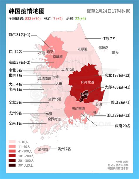 【0224】韓國日增231例新冠肺炎確診病例，累積833例 韓國介紹韓遊網 韓國旅遊韓遊網韓國旅遊攻略 韓國旅行門戶網站