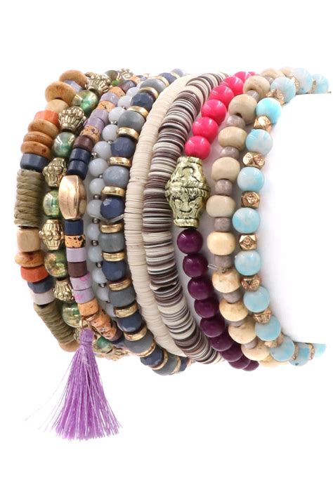 Multi Assorted Bead Bracelet Set Bracelets