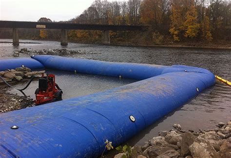 Water Inflated Cofferdam Detroit Tarp