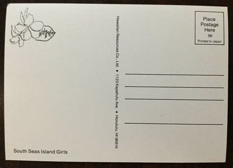 Vintage Hawaiian Nude Risque Pin Up Postcard Topics Risque Women Other Postcard