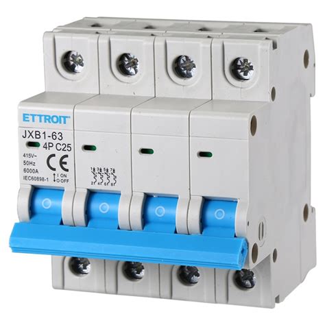 SKU JX142560 Ettroit Interruttore Magnetotermico 4P 25A 380V 6KA Luxtec