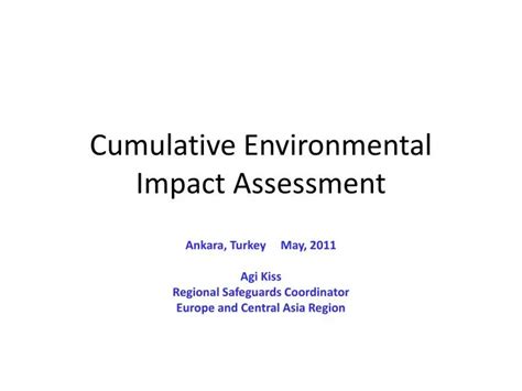 Ppt Cumulative Environmental Impact Assessment Powerpoint