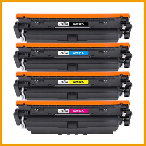 4Pack 210A W2100A Toner Compatible With HP Color LaserJet Pro 4201dn