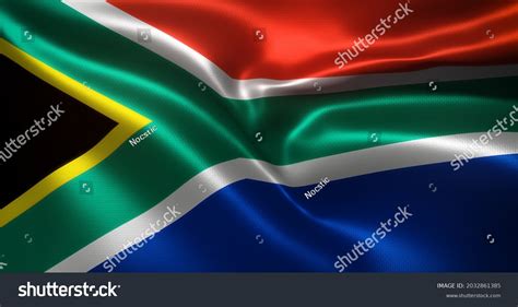 South Africa Flag South African Flag Stock Illustration 2032861385