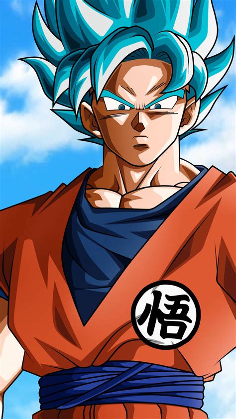 Download Blue Eyes Saiyan Son Goku Iphone Wallpaper