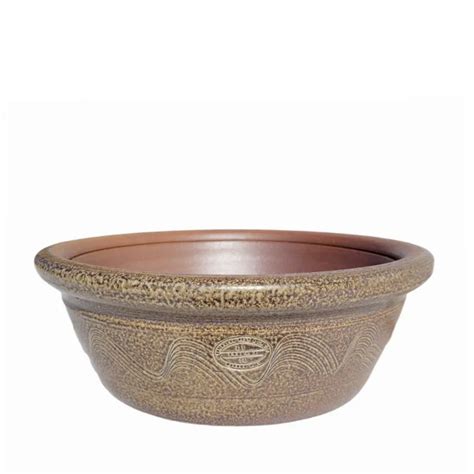 Salt Glazed Alpine Bowl Planter Cm Cowell S Garden Centre