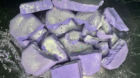 Purple Baking Soda Chunks Oddly Satisfying ASMR Please Subscribe YouTube