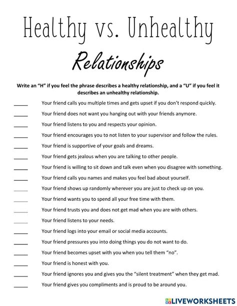 Unhealthy Relationships Lesson Plans Worksheets Worksheets Library