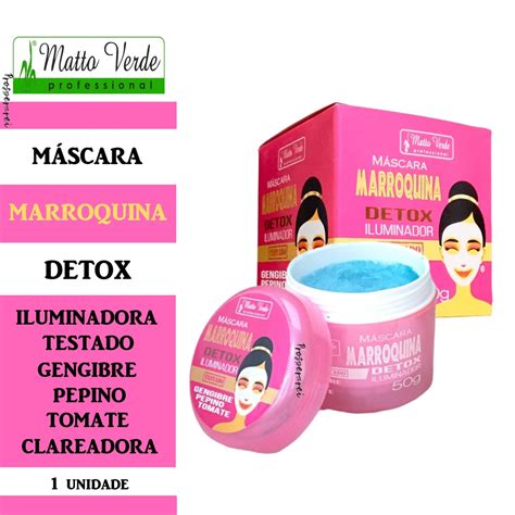 Matto Verde Máscara Marroquina Detox Iluminadora 50g Pote Shopee Brasil