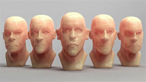 Artstation Male Head Base Meshes With Skin Details Resources