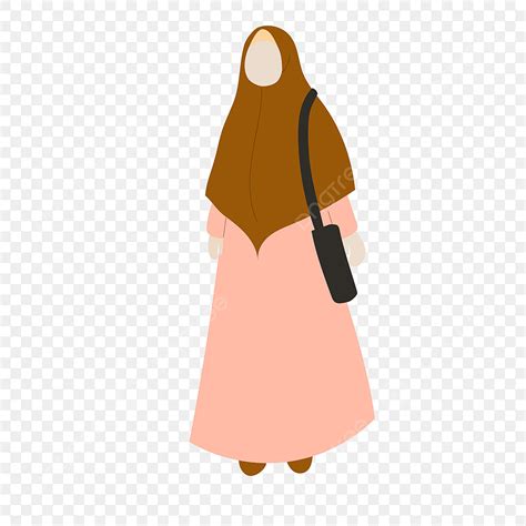 Gambar Ilustrasi Datar Gadis Muslim Gadis Muslim Muslimah Ilustrasi