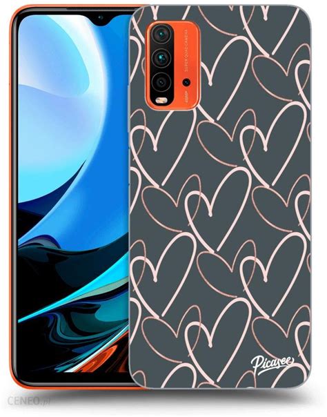 Silikonowe Czarne Etui Na Xiaomi Redmi 9T Lots Of Love Etui Na