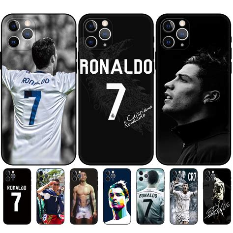 Cristiano CR7 Capa Traseira Preta De Silicone Tpu Flexível Para Apple