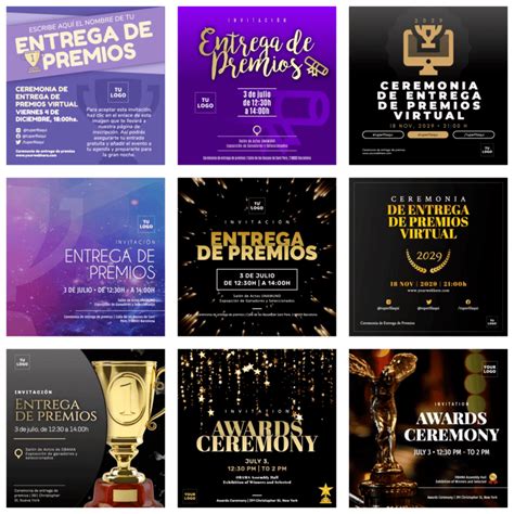 Plantillas De Invitaciones Para Entrega De Premios