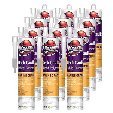 Krakenbond Krakenbond Deck Caulk Hybrid Polymer Sealant All Purpose