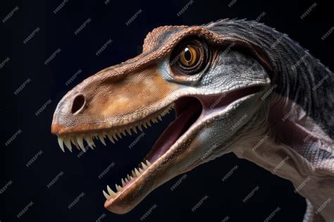 Premium Ai Image Realistic Velociraptor Dinosaur