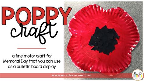 Poppy Craft for Memorial Day - Mrs. D's Corner