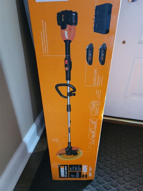 Worx WG184 Cordless String Trimmer Wheeled Edger 13 Power Share 40V