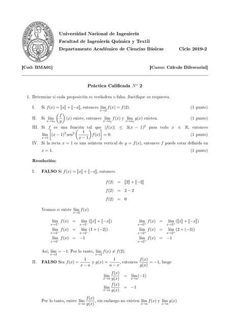 Pr Ctica Calificada N Study Ingenieros Udocz