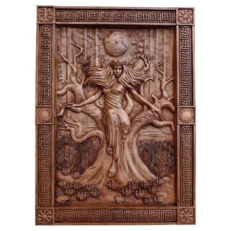 Slavic Goddess Pagan Wood Carving Wall Art Decoration | Forefathers-Art