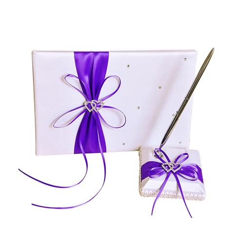 Stks Set Wedding Satin Handtekening Boek Pen Set Grandado