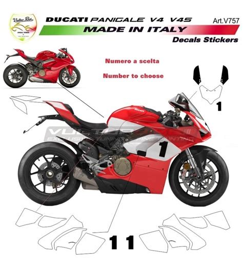 Kit Autocollant Complet Avec Num Ro De Votre Choix Ducati Panigale V