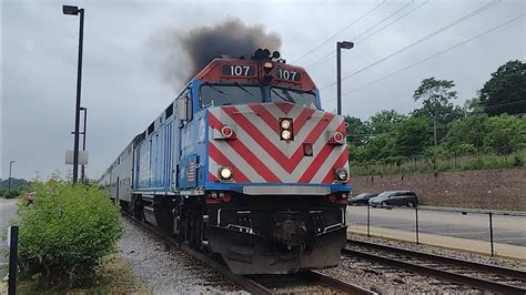 Metra F40PH 3 107 West Departing National St In Elgin Illinois On