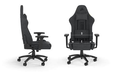 TC100 RELAXED Gaming Chair Fabric Black Grey