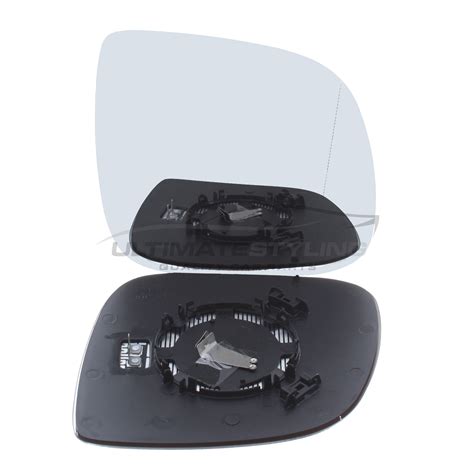 Wing Mirror Glass Drivers Side RH Heated Aspherical Chrome