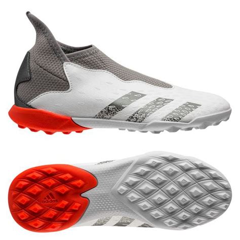 adidas Predator Freak 3 Laceless TF White Spark Weiß Silber Rot