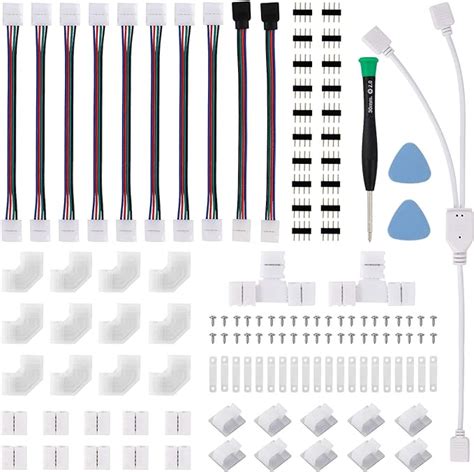 Maoxwy Led Strip Light Connector Kit Led Strip Accessories Set For